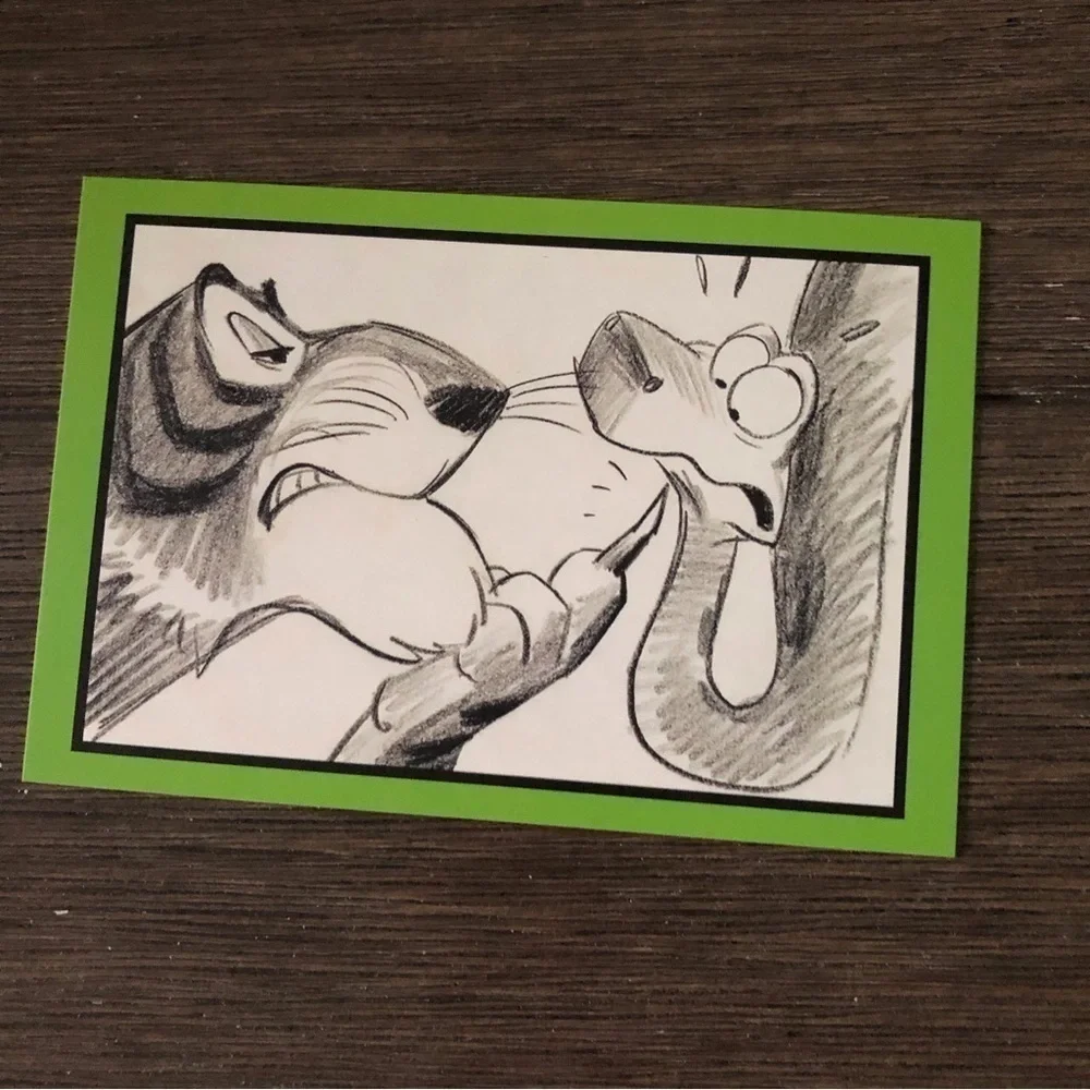 Disney Villains Postcards: The Jungle: Shere Khan and Kaa Book 4 pack.